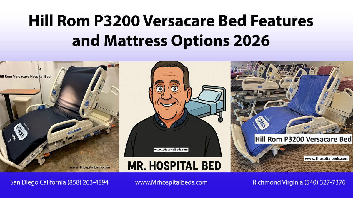 Hill Rom P3200 Versacare Bed with Foam Mattress