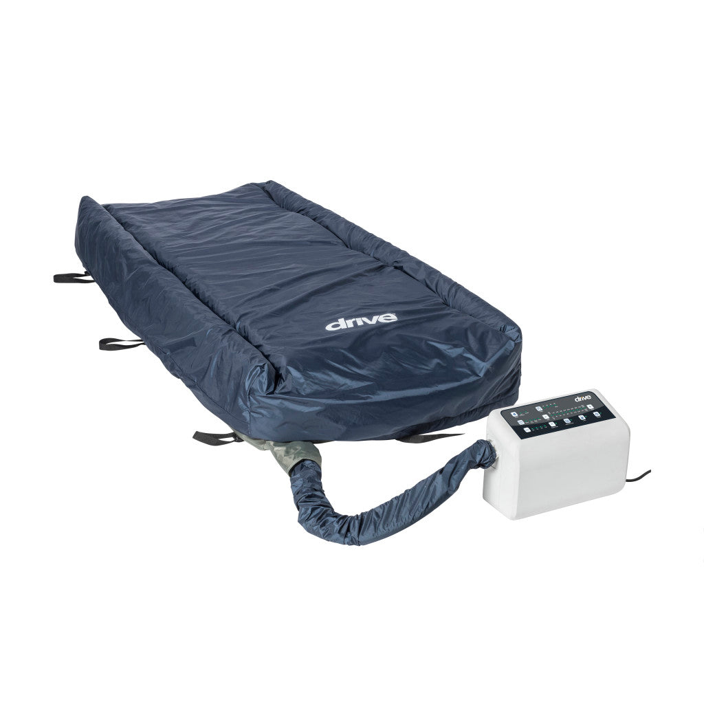 Hospital bed with PreserveTech™ Lateral Rotation System and low air loss air mattress by Drive, featuring adjustable positioning and support.