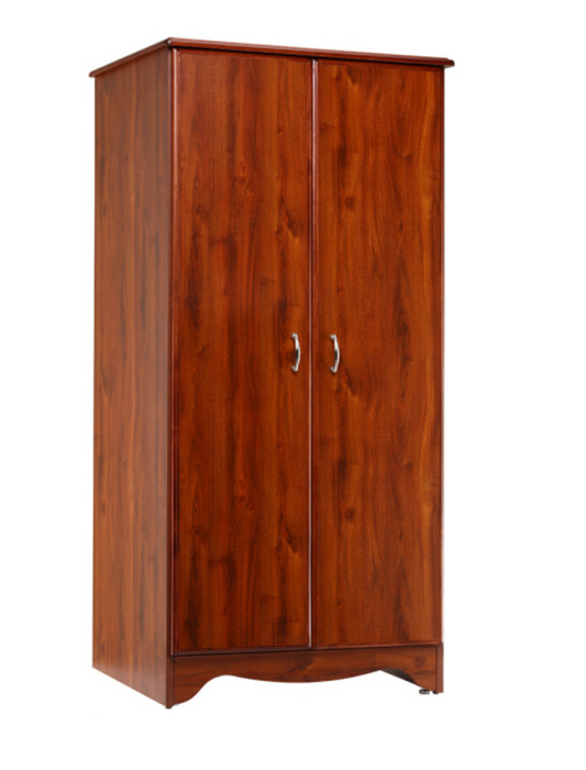 Drive Medical 2-door wardrobe with wooden finish, featuring spacious interior and sturdy construction for bedroom storage.