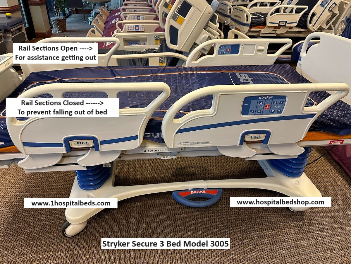Stryker Secure 3 Model 3005 Hospital Bed